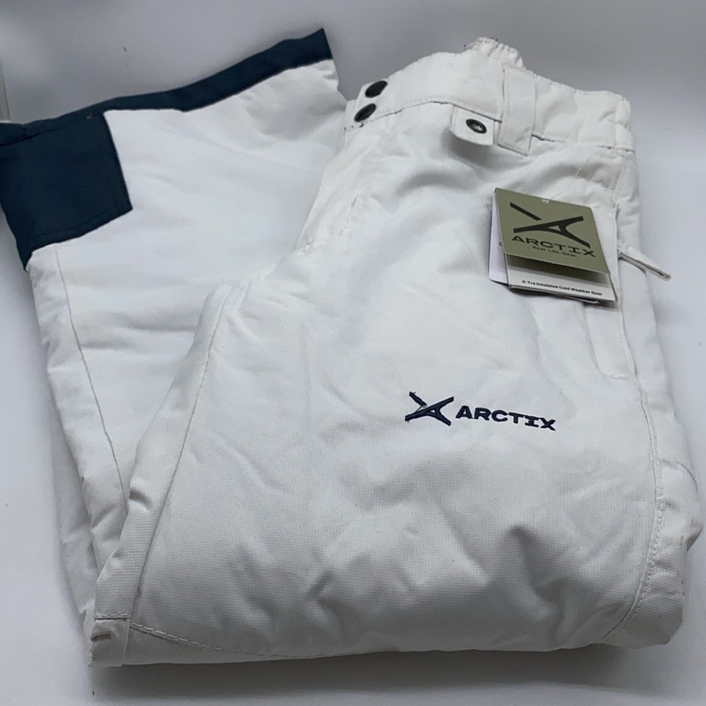 Arctix Unisex Child Snow Pants White Reinforced Knees and Seat Snow Pants Size 8
